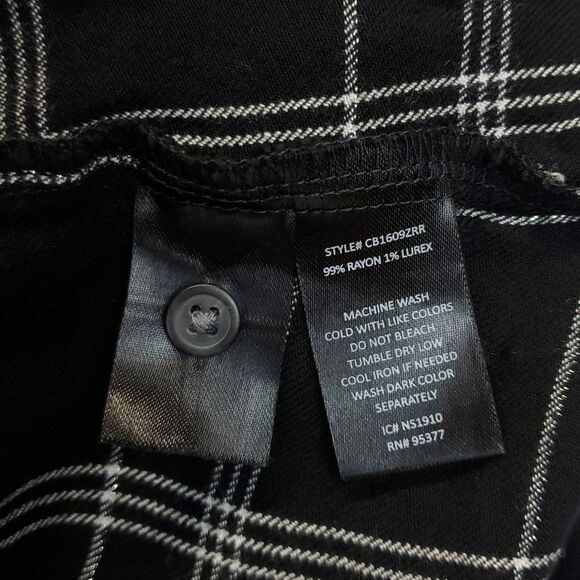 Sanctuary New Generation Plaid Boyfriend Shirt E-0141b - Picture 9 of 9